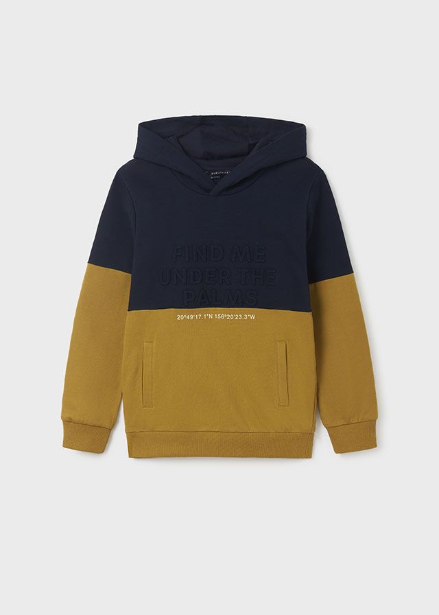 Mayoral 4403 - Pullover con cappuccio per bambino, colore: Pera, pera., 3 anni